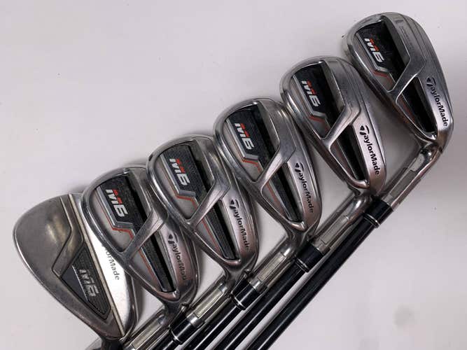 TaylorMade M6 Iron Set 6-PW+AW Fujikura Atmos Red 6R Regular Graphite Mens RH