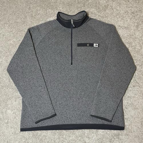 The North Face Mens Gordon Lyons Shacket Gray Fleece Snap Front Jacket Size XL