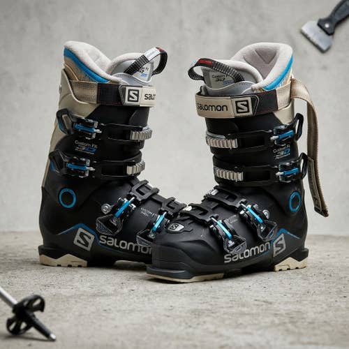 Salomon X Pro 90 W Womens Ski Boots Black Blue Mondo 23.5 Skicore Apres Ski