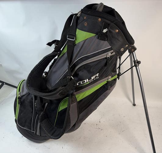 Wilson Tour Plus Golf Bag w/ Stand, Green, 6-Way Divider