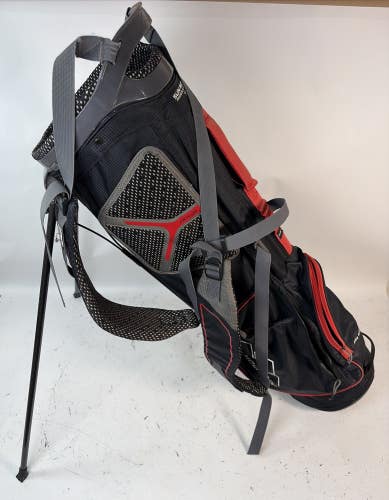 Sun Mountain 2.5+ Golf Bag w/ Stand, Black/Red, 4-Way Divider