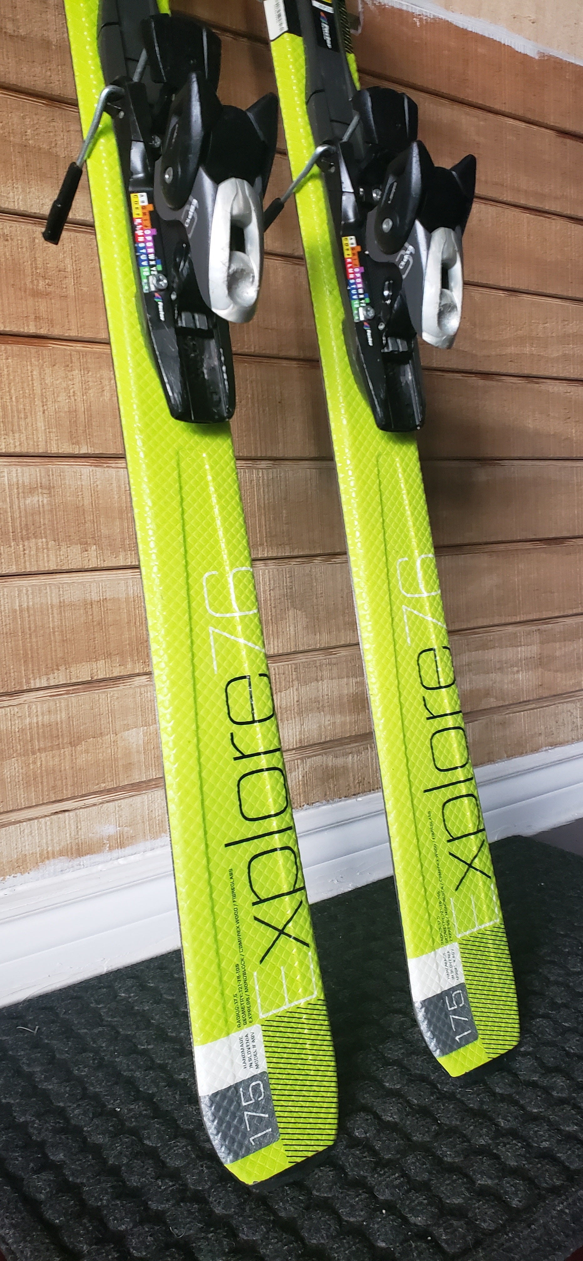 175cm ADULT SKIS Elan XPLORE 76 E-RISE w/ELAN ESP10 BINDINGS *USED
