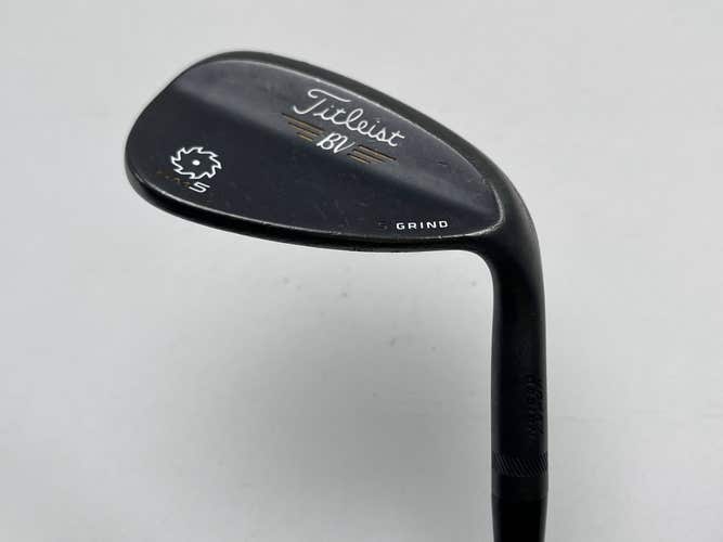 Titleist Vokey SM5 Raw Black Wedge 58* 7 Bounce S-Grind Wedge Steel Mens RH
