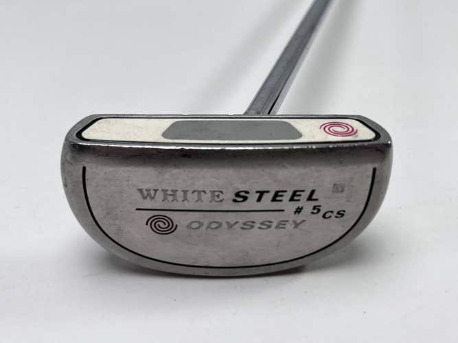 Odyssey White Steel 5 Center Shaft Putter 36" SuperStroke Wrist Lock Grip RH