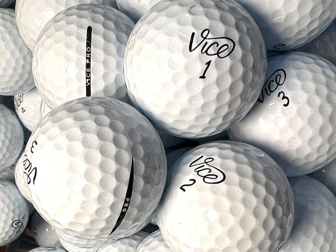 24 Near Mint AAAA White Vice Pro Used Golf Balls