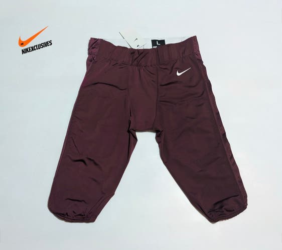 Men’s Size Large Nike Vapor Team Mens Football Pants Deep Maroon white Swoosh logo 908728-669