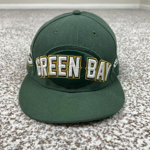 Green Bay Packers Hat Cap Fitted Mens 7 1/2 Green NFL Football 59FIFTY New Era
