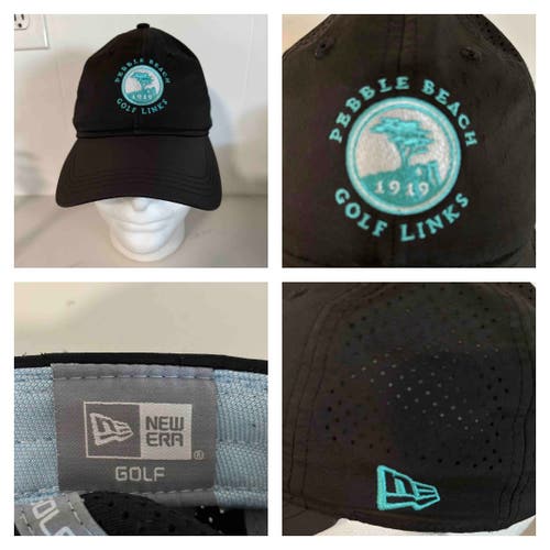 PEBBLE BEACH GOLF LINKS / NEW ERA GOLF CAP (BLACK / OSFM) - EUC!