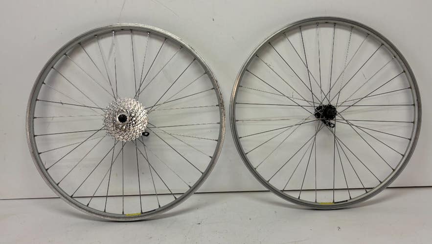 Mavic 238 9-Speed 32-Spoke Silver Aluminum 26" QR Wheelset Shimano Deore LX Hubs