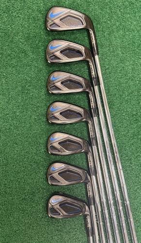 NIKE Vapor Fly Pro Iron Set 5-PW+AW Stiff Flex KBS 120 Steel Shafts +1/2" Length