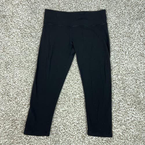 Lululemon Pants Womens 8 Black Cropped Leggings High Rise Yoga Gym Workout