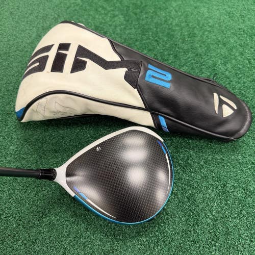 TaylorMade SIM2 MAX Driver 9.0 MRH Stiff Flex Diamana S+ 60 Graphite Shaft w/HC