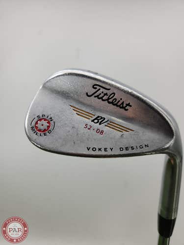 2009 TITLEIST VOKEY SPIN MILLED CHROME WEDGE 52*/8 STIFF STEEL 35.25" GOOD