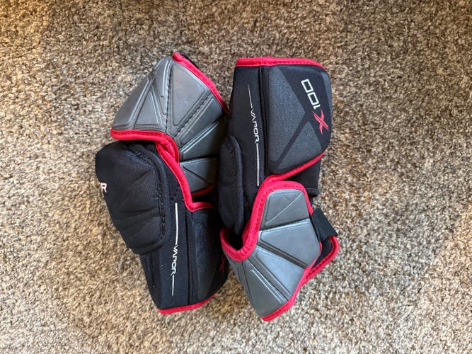 Bauer Vapor X100 Elbow Pads | Senior Large | Black/Red | Lightly Used