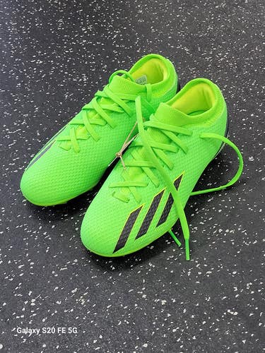 Used Adidas Soccer Cleats Neon Green Junior 03 11849-S000044844