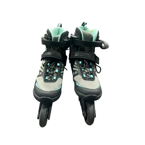 Used Rollerblade ZETRABLADE Senior Roller Quad Skates Black Senior 9 11375-S000382504