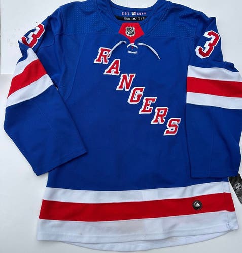 Lafreniere  New York Rangers Adidas Home Jersey with fighting strap