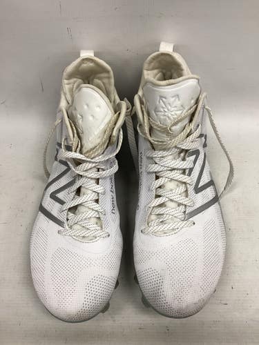 Used New Balance FREEZE LAX Cleats Mens White Senior 14 11851-S000053415
