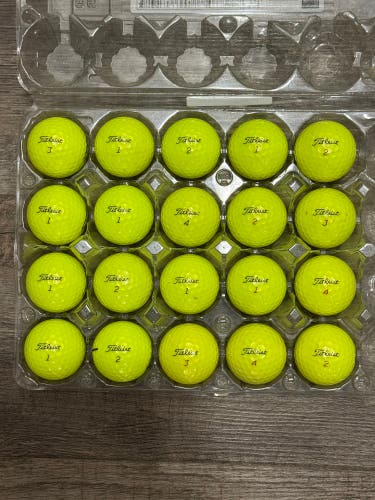 20 Titleist Pro V1 / Pro V1x Yellow Golf Balls - 5A / 4A Condition