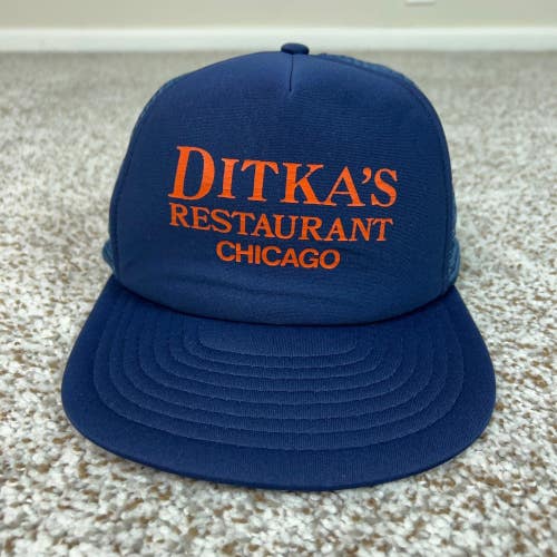 Ditkas Restaurant Hat Mesn Adjustable Blue Casual Mesh Snapback Cap Chicago NFL