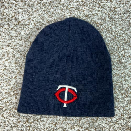 Minnesota Twins Hat Mens One Size Blue Winter MLB Baseball Embroidered Knit Cap