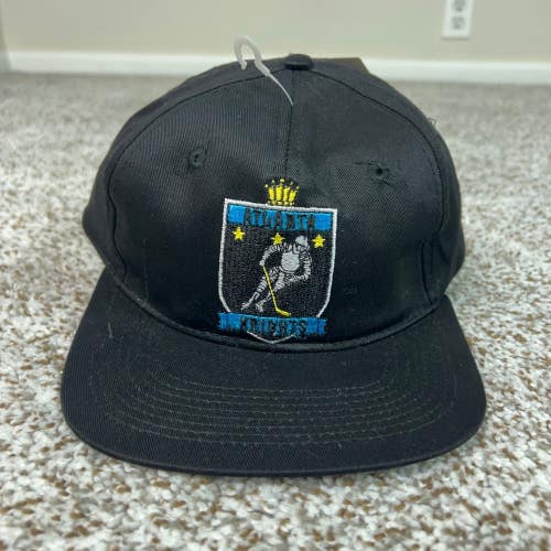 Vintage Atlanta Knights Hat Mens One Size Black Annco IHL Snapback Cap Sports