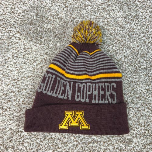 Minnesota Gophers Hat Mens One Size Maroon Winter Pom Beanie NCAA Football Cap