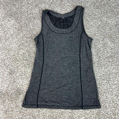 Lululemon Tank Top Womens Small Gray Gym Workout Gym Sleeveless Sports Logo Top