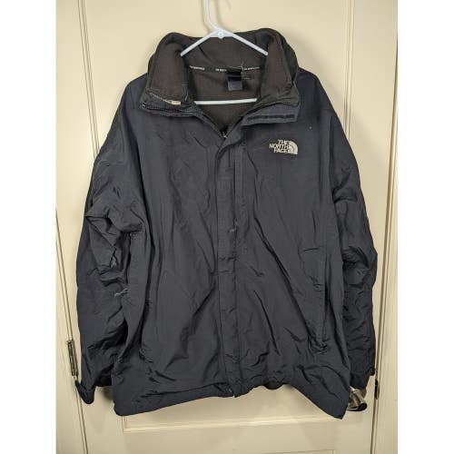 The North Face HyVent 3-in-1 Jacket Mens Black Waterproof Hooded Coat XL