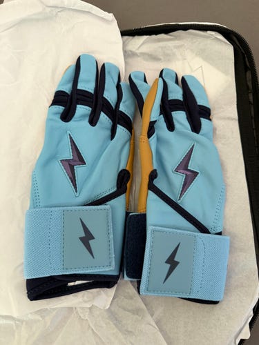 Bruce Bolt Creator Series Premium Pro Long Cuff Signature Series - Navy/Light Blue *Youth Small*