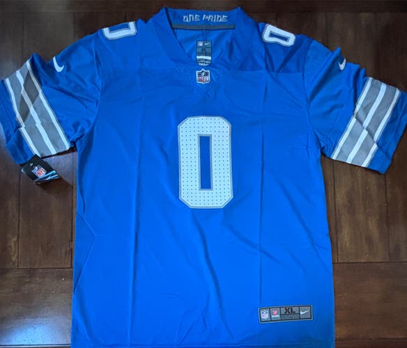 Detroit Lions Jahmyr Gibbs Blue Home Game Jersey Adult XL NWT
