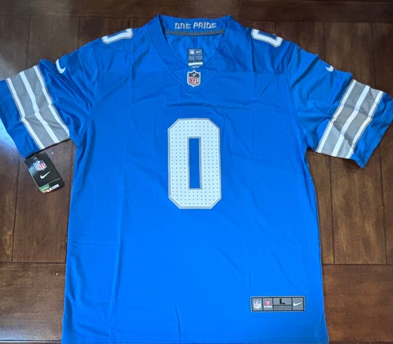 Detroit Lions Jahmyr Gibbs  Blue Home Game Jersey Adult Large NWT