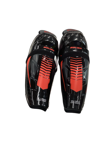 Used Bauer LIL SPORT Junior Shin Guards Black 12" 11613-S000190997