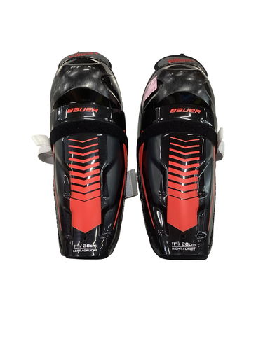 Used Bauer LIL SPORT Junior Shin Guards Black 11" 11613-S000190996
