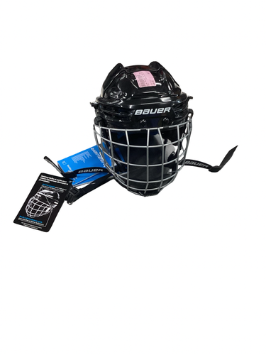 Used Bauer RE-AKT 100 YOUTH Helmet Cage Combo Black XS 11613-S000190993