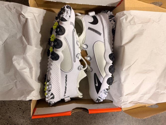 Used Nike FUTURE FIELD TURF BB/SB Cleats White Junior 02 11605-S000228099