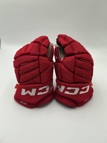 Detroit Red Wings Petry CCM HGJSPP Gloves 14" Pro Stock (Used)