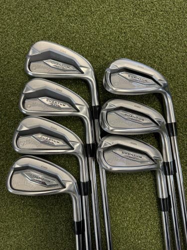 Callaway Quantum Max Iron Set 5-PW, AW - Stiff Flex KBS MAX 90 Steel Stiff RH