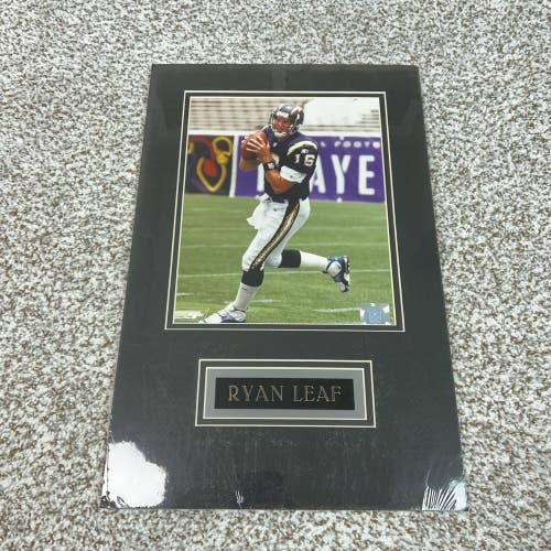 San Diego Chargers Photo Matted NFL Football Ryan Leaf Black Hologram 17x11.5