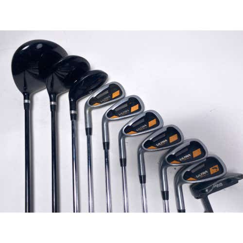 LEFTY Wilson Ultra BLK Club Set Driver 3W 4H 5-PW Putter Regular LH DENT