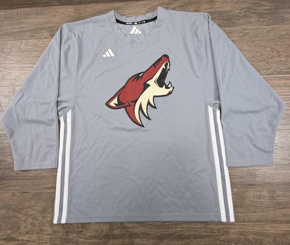 Adidas Phoenix Coyotes Practice Jersey Adult Small Gray NHL Ice Hockey (RARE)