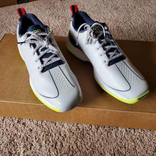 SQAIRZ GFP Mens Baseball Metal Cleats 11.5 Gray Navy Neon Hybrid Spikes NWOB