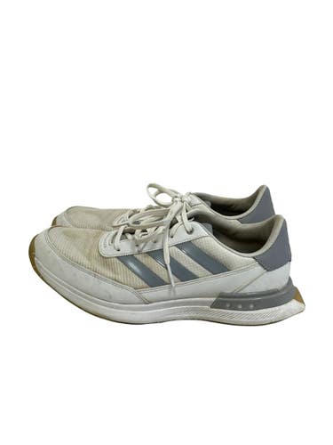 Used Adidas S2G SPIKELESS Mens Golf Shoes White And Silver Senior 10.5 11692-S000157959