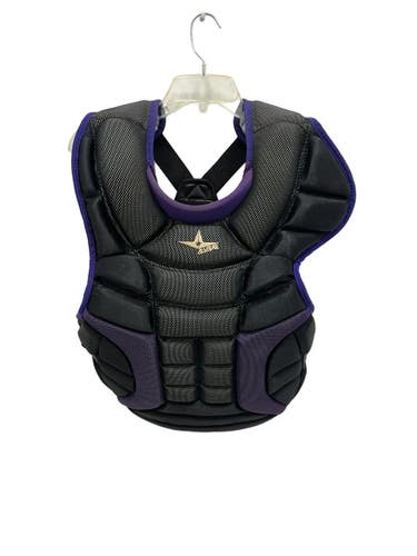 Used All-Star CP28PRO NOT NOCSAE Catchers Chest Protector Black And Purple Adult 11692-S000158025