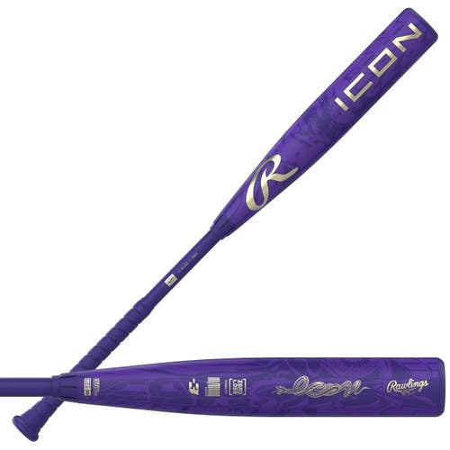 New Rawlings ICON BB/SB High School -3 Bat 32" 11868-RAWR00750194