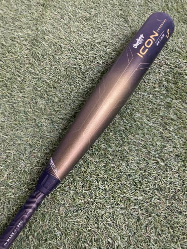 2023 Rawlings Icon Composite Bat BBCOR Certified (-3) Composite 30 oz 33" (Used)