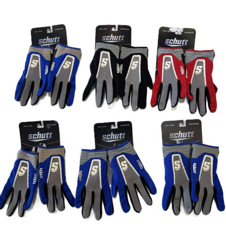 Adult Schutt DNA Receiver Gloves (New) Package Deal - 6 pr