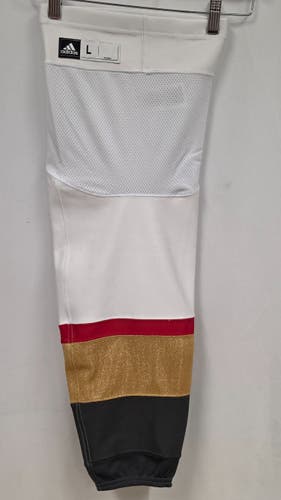 (Made in Canada) Las Vegas Knights Away Colors adidas Hockey Socks PRO STOCK - L