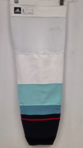 Seattle Kraken Socks Hockey ADIDAS PRO STOCK ELITE AWAY (Made In Canada) Size Large (New)