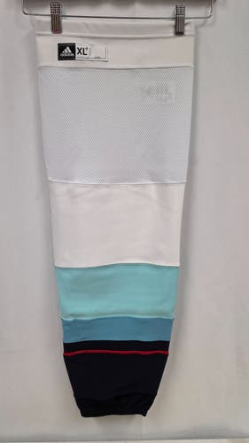 Seattle Kraken Socks Hockey ADIDAS PRO STOCK ELITE AWAY (Made In Canada) Size 2XL (New)